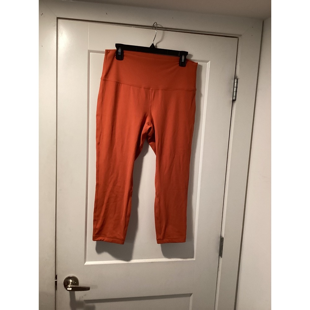 Lululemon Align High-Rise Crop Burnt Orange Rust Leggings Size 14 W6BGLS